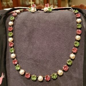 Swarovski necklace and earring set